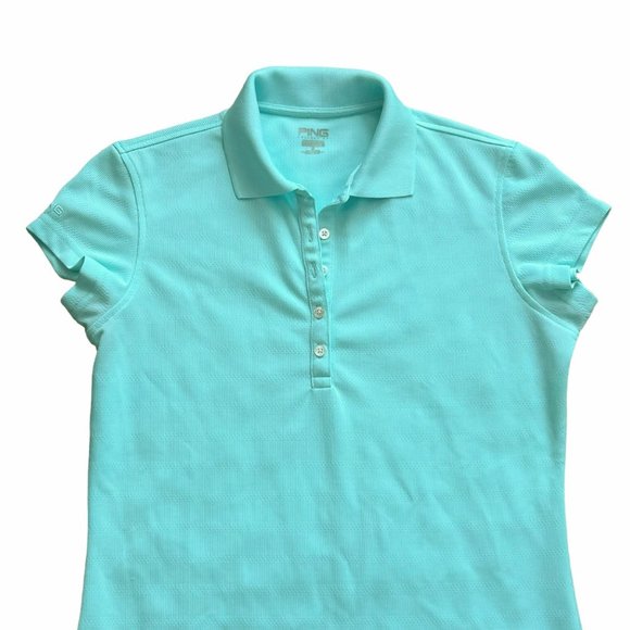 Ping Performance Short Sleeve Seafoam Green Golf Polo Size Small - Picture 2 of 10